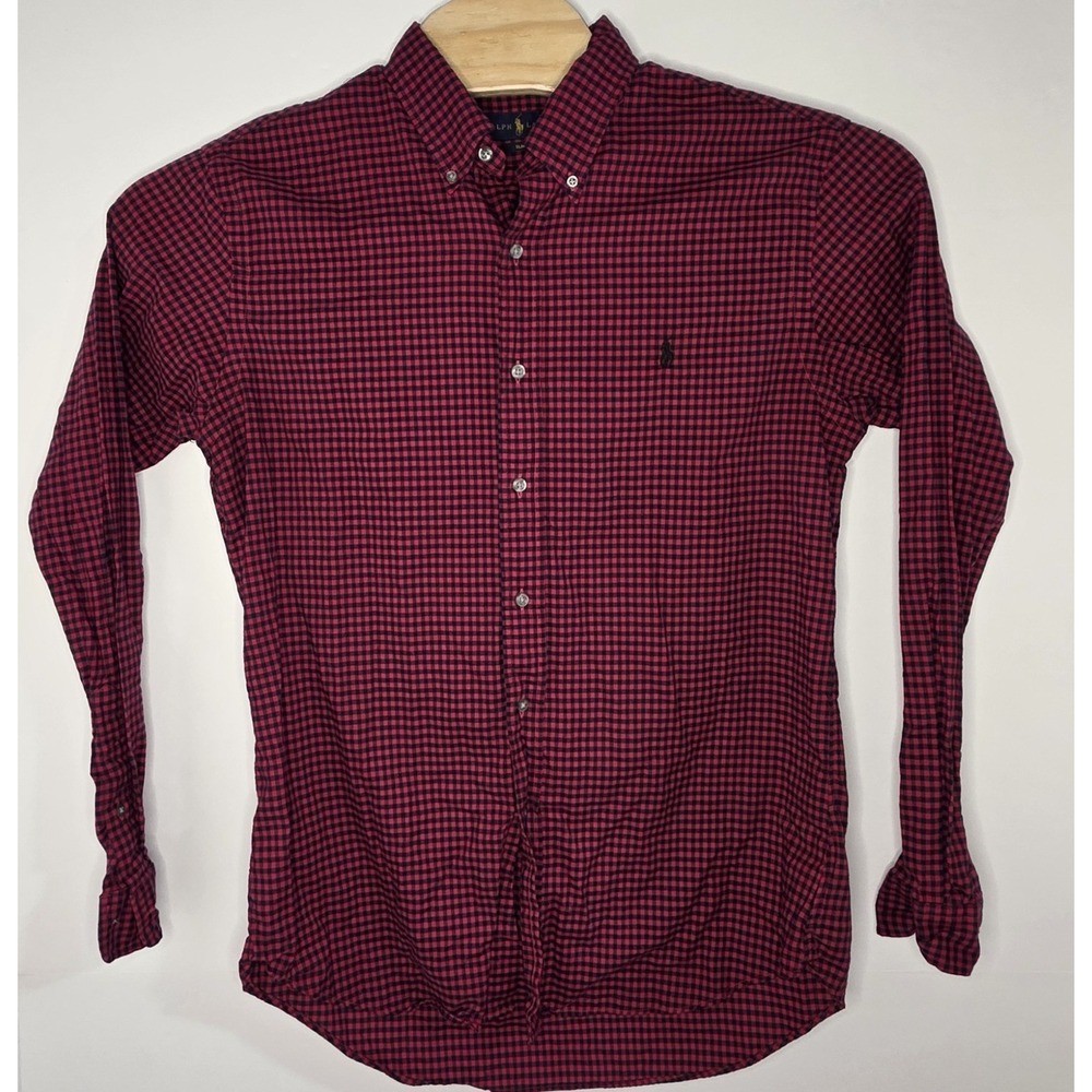 Ralph Lauren Mens Size L Slim‎ Fit Buffalo Plaid Long Sleeve Button Down Shirt - Picture 2 of 12